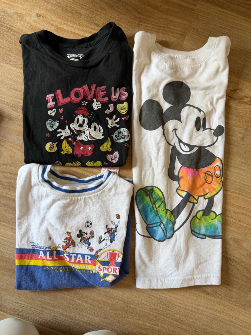Disney Mickey Mouse set of 3 Graphic Tee - Multicolor Mickey Print